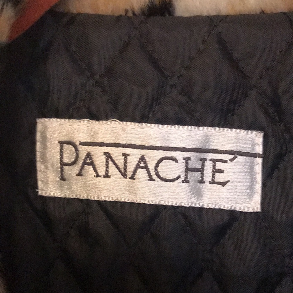 Panache Leopard Print Faux Fur Coat in Tan, Black, Cream - Picture 5 of 6